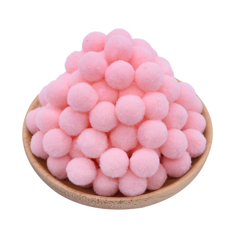 100Pcs 15-25mm Colorful Pompoms DIY Dolls Garment Handmade Material Soft Fluffy Pom Poms Ball For DIY Kids Toys Accessories