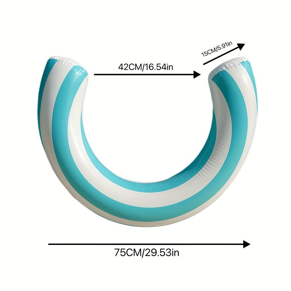 1Pc/2Pcs Inflatable Arc-Shaped Pool Float - Waterproof, Durable, And Safer PVC Pool Float, Suitable For Summer Entertainment, Tropical Beach Design
