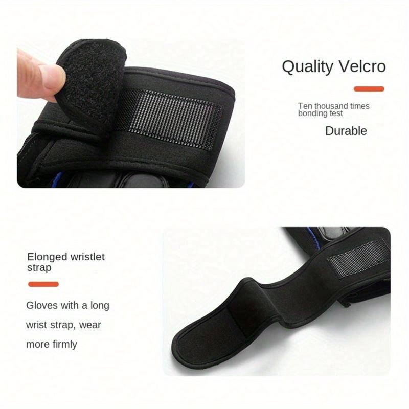 1pair Fitness Anti-Slip Protection Gloves with Wrist Support, Half-Finger, Long Style, Suitable for Cycling, Riding Motorcycle and Skiing