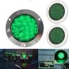 2PCS Round Rear Tail Lights Car LED Brake Stop Turn Signal Warning Lights 16LED Taillight Truck Trailer Lorry Blue Green 12V 24V