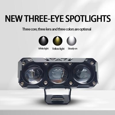 Motorcycle Three-eye LED Spotlight Electric Vehicle Modified Light Motorcycle Waterproof Headlight External Spotlight