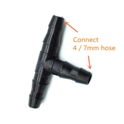 100 Pcs Barb Tee Connector 1/4 Inch Hose Garden Lawn Watering Irrigation Connector 4/7 Mm Hose Connector