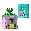 Micro particle building blocks decoration pieces succulent potted flower toys puzzle tide play