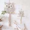 Owl Tapestry Hand-Woven Owl Dream Catcher Wall Hanging Macrame Tassel Boho Decor Diy Apartment Dorm Room Home Decoration