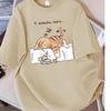 Women T-Shirt Cotton Summer The Cat That Always Wants To Sleep Pattern Prints T Shirt O-Neck Soft Loose Tops Basic Woman Clothes