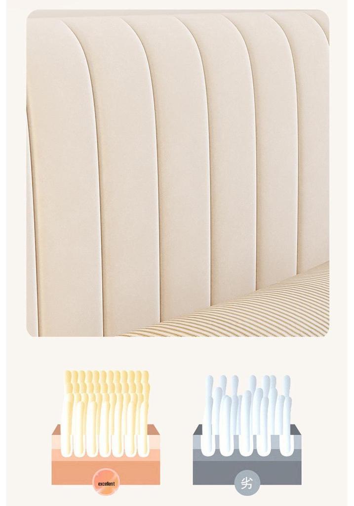 Plush Upholstered Bed Headboard Cover - Thick, Soft, Universal Anti-Collision & Dustproof Full Coverage Backrest Cover