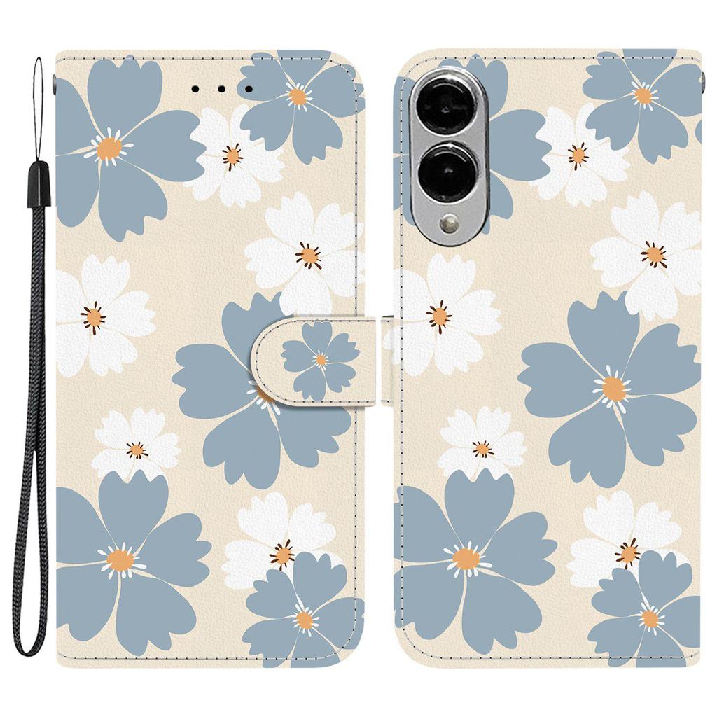 For Samsung Galaxy S25 Edge Wallet Case Pattern Printing Leather Stand Phone Cover with Strap
