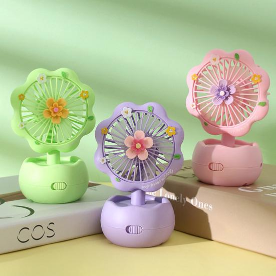 Ventilatore Mini Portatile con Motore Potente Flusso d'Aria Forte Basso Rumore Portatile USB Ricaricabile Silenzioso da Tavolo Ventilatore di Raffreddamento