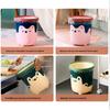 MENGTING Creative Cartoon Pressure Ring Trash Can
