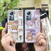 Protective Kickstand Phone Case For Blackview A85 Waterproof Ring Cartoon Lanyard Soft Case Dirt-resistant Shockproof