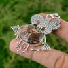 Daughters Day Sale 925 Silver Oval Coconut Jasper Stone Bezel Pendant Jewelry