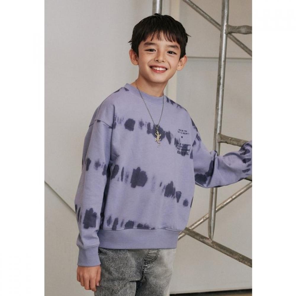 Bluetail Blue Sweatshirt Dying Effect Aaa1ts03bu Blue/160