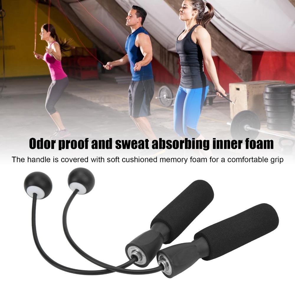 2PCS Fast Rotation Ropeless Skipping Rope Weight Ball Fitness Jump Rope  Fitness Workout