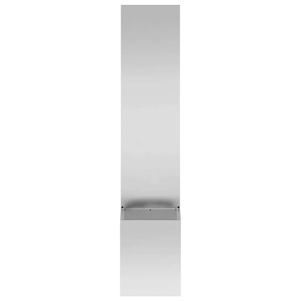 Garden Privacy Screen Canvas Silver 32 x 150 cm Galvanized Steel