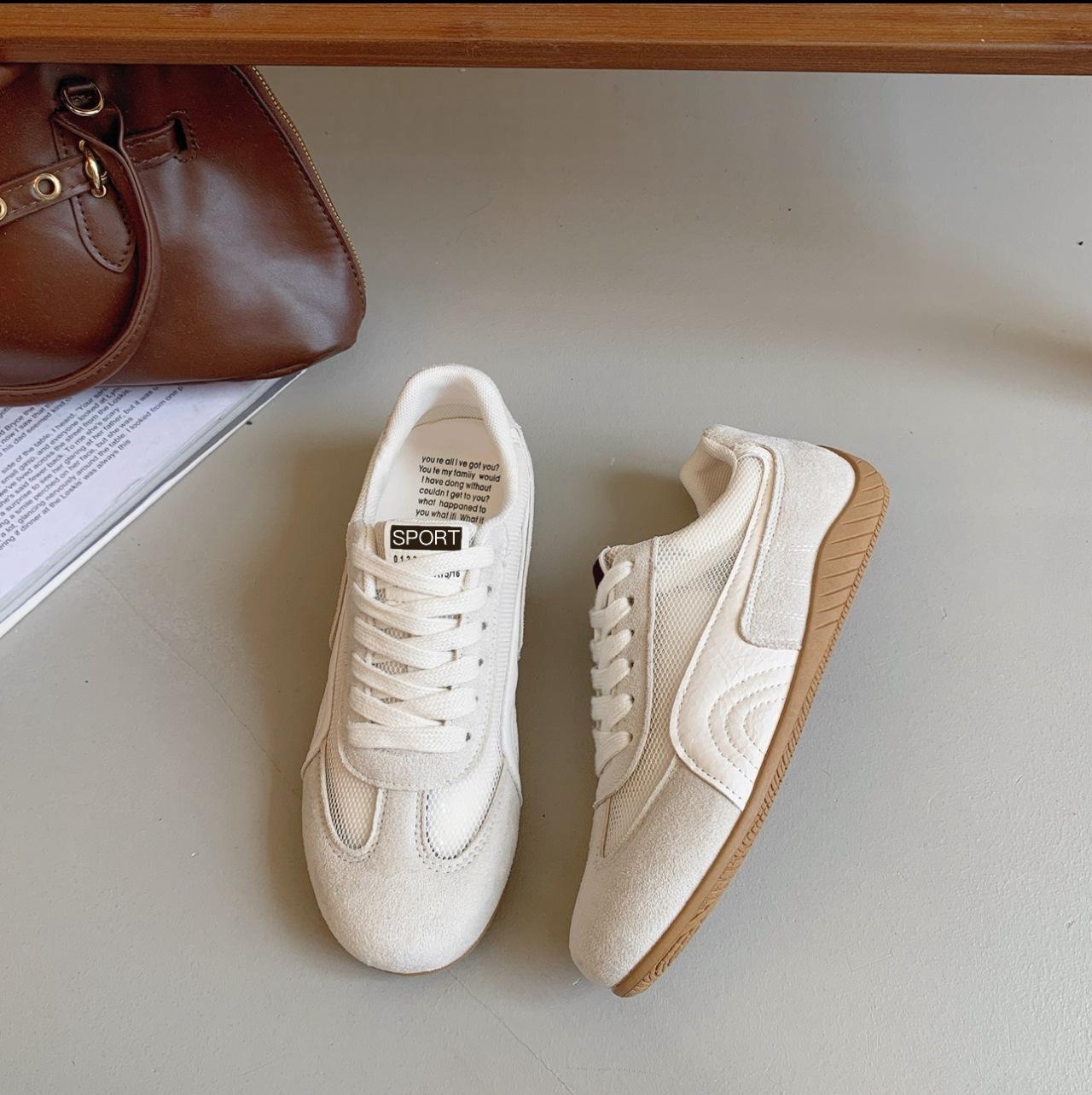 

New Dexun shoes 2025 new popular spring and summer super fire Forrest Gump shoes versatile and lightweight running sports shoes 35 бежевый