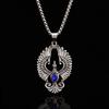 Vintage Phoenix Pendant Necklace Imitation Gemstone Unisex Fashion Jewelry