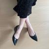 French Pointed Leather Inner Height Increase Nude Beautiful Single Shoes Femininity Light Mouth Soft Leather Soft Sole Commuter Work Shoes