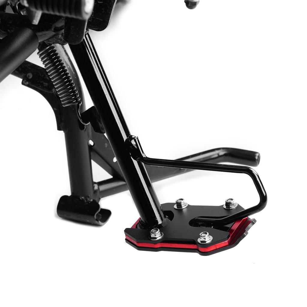 HI-LINE Side Stand Plate for CT125 Hunter Cub (JA55/JA65) - Aluminum Alloy Wide Kickstand Extension Plate (Red)