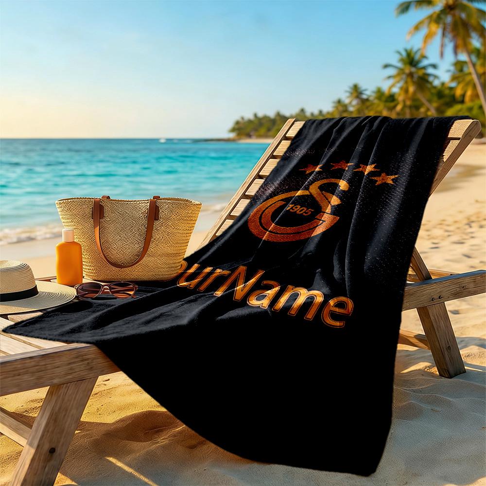 Galatasaray Customized Name Beach Towel High Absorbency & Quick-Dry Suitable for Swimming Gym Camping Yoga Vacation