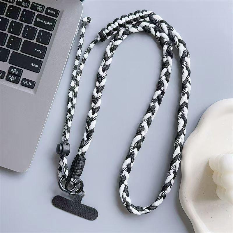 Colorful Braided Crossbody and Anti-Lost Adjustable Strap for Girls - Keychain and Mobile Phone Hanging Rope