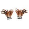 Women Natural Fur Feather Cuffs Sexy Cuffs With Feathers Feather Cuff Snap Bracelet Sleeves Wrist Arm Removable Shirt
