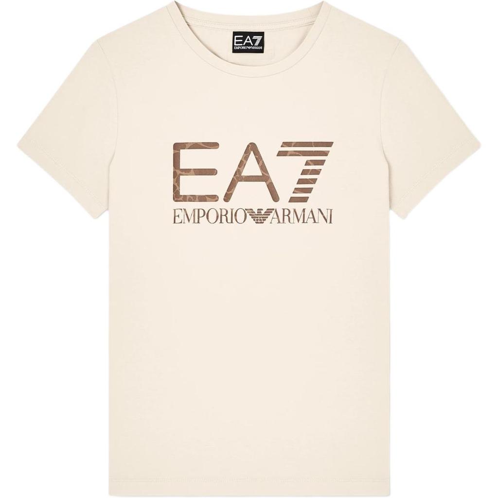 Emporio Armani EA7 Graphic Series Short Sleeve Crew Neck Stretch Cotton Knit Regular T-Shirt Women tops 7W000993-AF18401-U1088