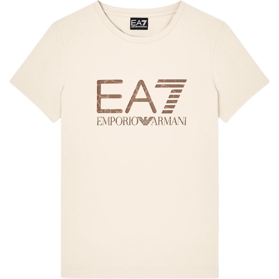 Emporio Armani EA7 Graphic Series Short Sleeve Crew Neck Stretch Cotton Knit Regular T-Shirt Women tops 7W000993-AF18401-U1088 XS