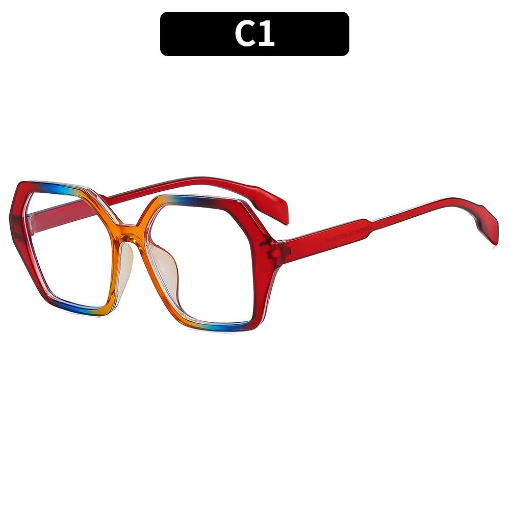Women s glasses men s fashion large frame polygonal glasses