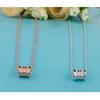 Women Fashion Rhinestone Small Waist Zircon Pendant Clavicle Necklace