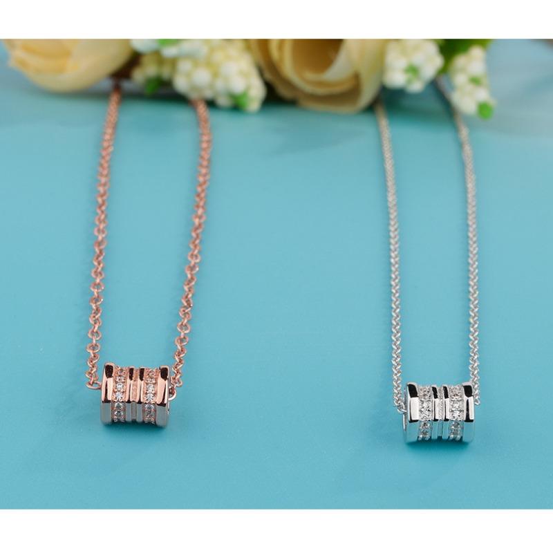 Women Fashion Rhinestone Small Waist Zircon Pendant Clavicle Necklace