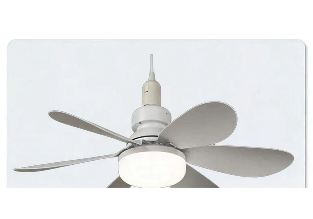 Ultra-Quiet E27 Ceiling Fan Light with Three-Speed Dimming for Kitchen & Bedroom
