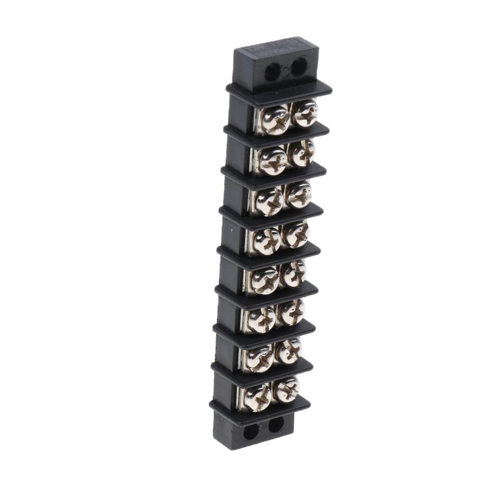 Marine Boat RV 12V 30A 8 Ways Screw Terminal Block Bus Bar Splits 1 In 8