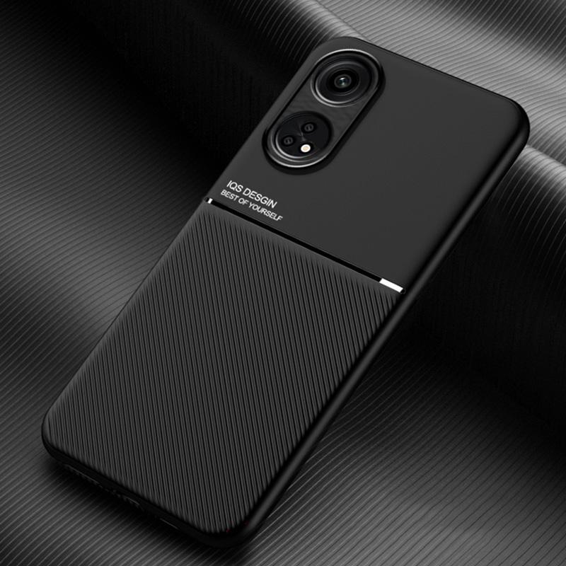 

For Oppo Reno8 T 4G Lines Imprinted Phone Case PU Leather+TPU Cell Phone Cover Green