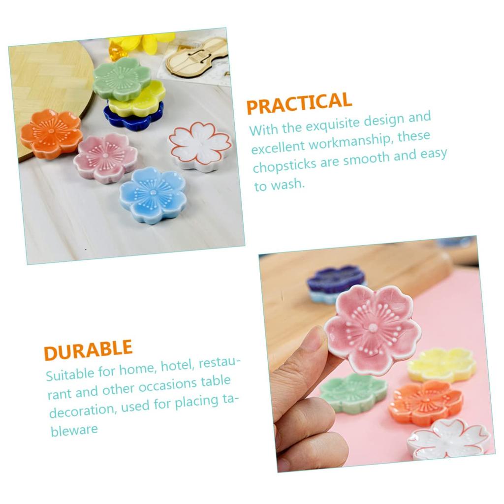 HOLIDYOYO Keramik Kirschblüte Essstäbchen Japanischer Stil Essstäbchen Gemusterte Essstäbchen Japanische Niedliche Essstäbchen Japanische Essstäbchen Liebliche Essstäbchen
