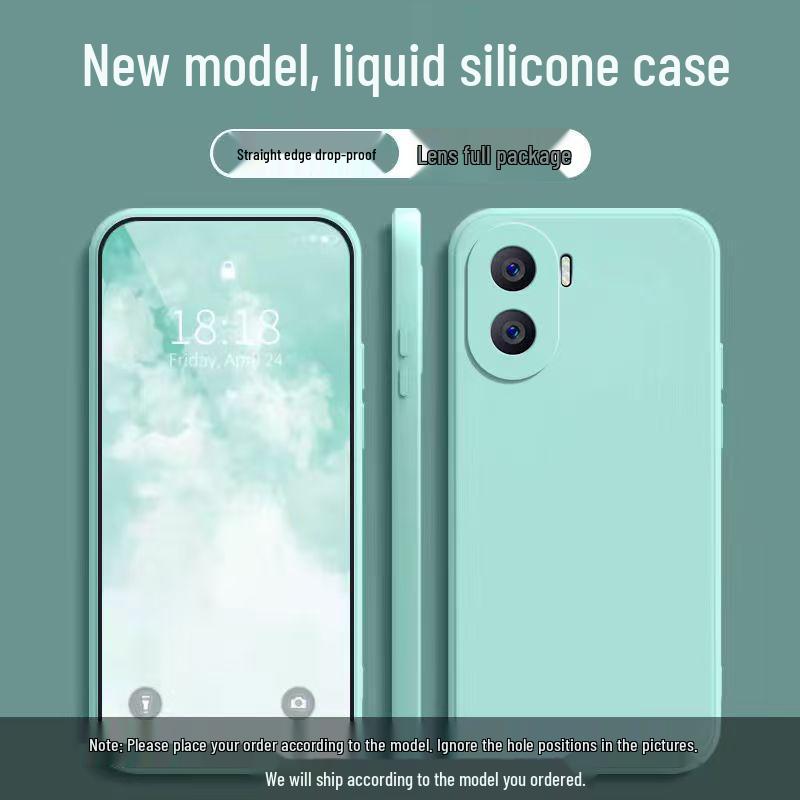 Honor X40i Solid Color Liquid Case: Full-Coverage, Anti-Fall, Soft Shell