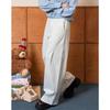 ET BOITE Women's Elastic Waist Wide-Leg Casual Pants