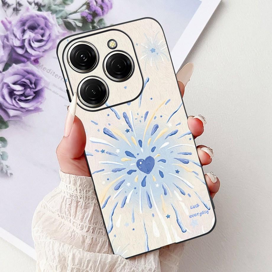 Dragon Koi Fish Landscape Phone Case For Tecno Spark 20 Pro Spark 20 20c 20Pro Plus Back Cover Soft TPU Cartoon Bumper KJ7 KJ6