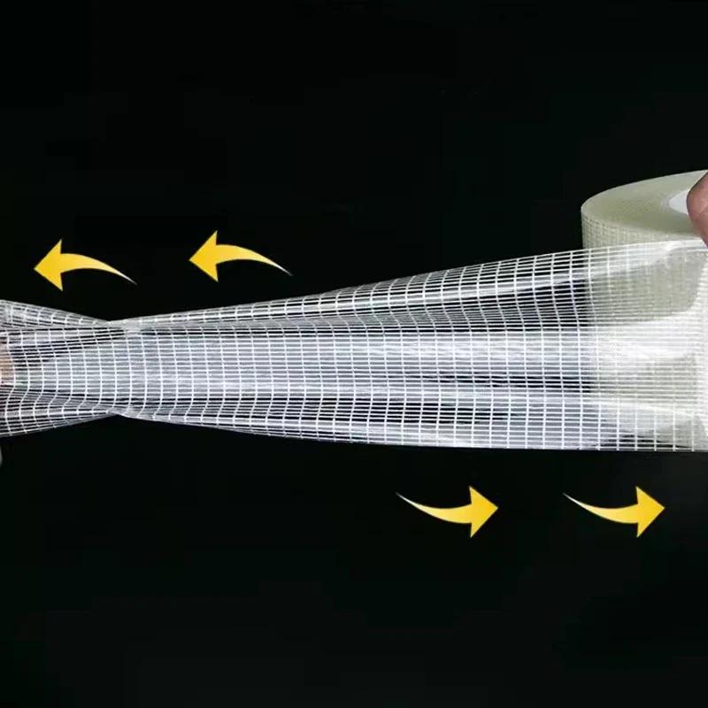 100/20m Verschleißfeste Glasfaser-Klebeband Starkes verstärktes Netzfaserband Einseitiges Umreifungs-Verpackungs-Gitterband