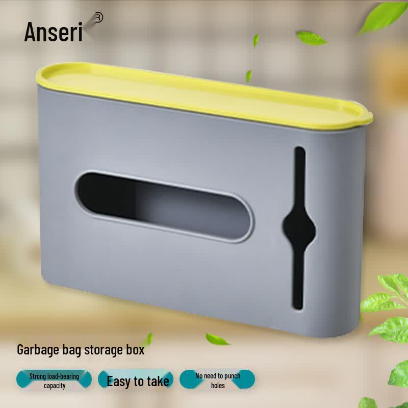 Wall-Mounted Garbage Bag Dispenser серый