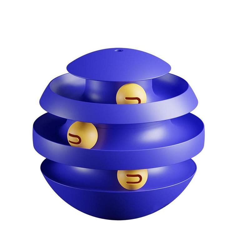 

M-Modern-3 Levels Pet Cat Dog Three Levels Training Amusement Kitten Tracks Cat Intelligence Amusement Triple Disc Tumblers синій