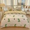 Dinosaur Double-sided Duvet Cover Set, Cute Print Bedding Set for Boys Girls Room Decor, Cartoon Animals Dino Quilt Cover Set