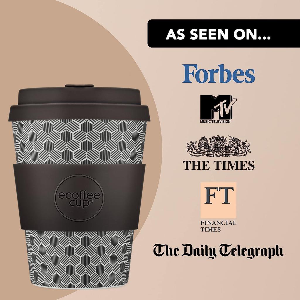 Ecoffee Cup (Eco-Coffee Cup) Reusable Cup and Saucer, Eco-Friendly, 350ml, 812 004