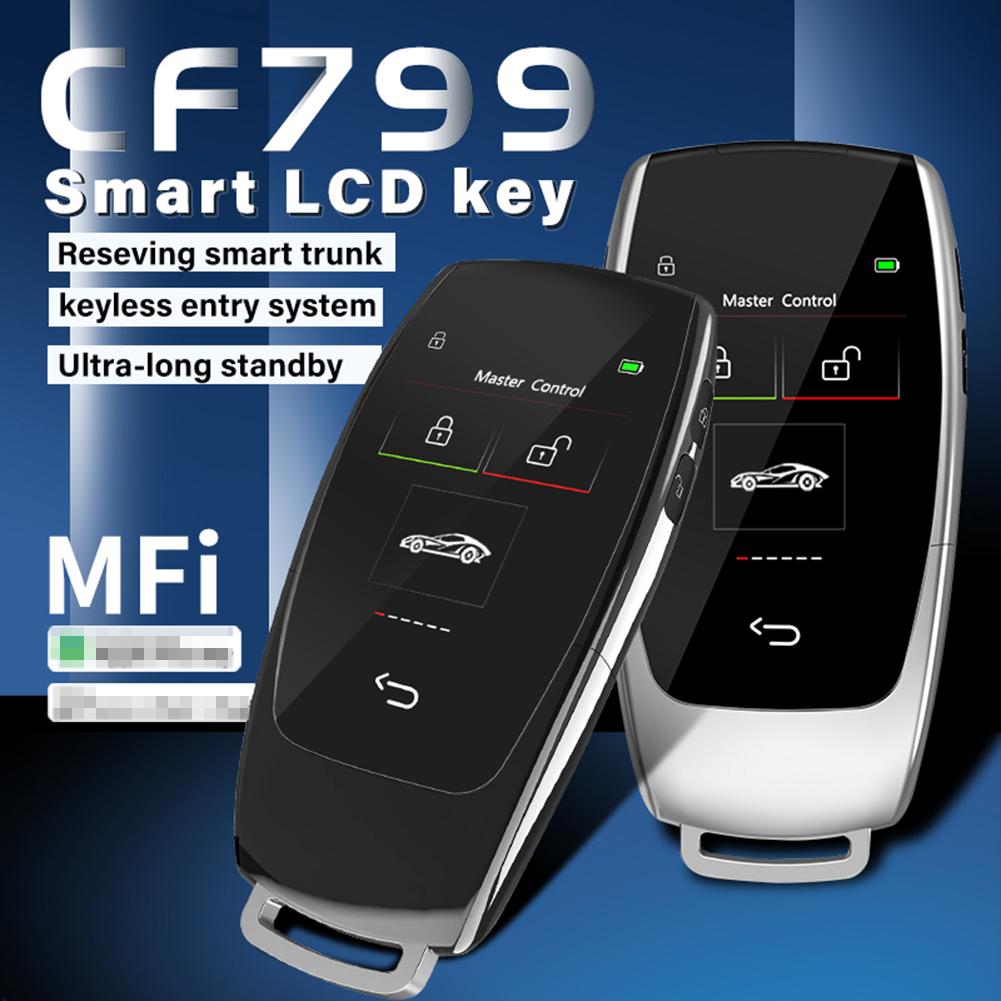CF799 Smart Remote Key LCD Screen Keyless Entry Auto Lock Window Lift Trunk Remote for Start Stop Engine Button Models