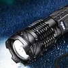9000LM Powerful P50 LED Flashlight Waterproof 18650 Torch With Side Light Camping Fishing Lantern USB Rechargeable Zoom Lamp