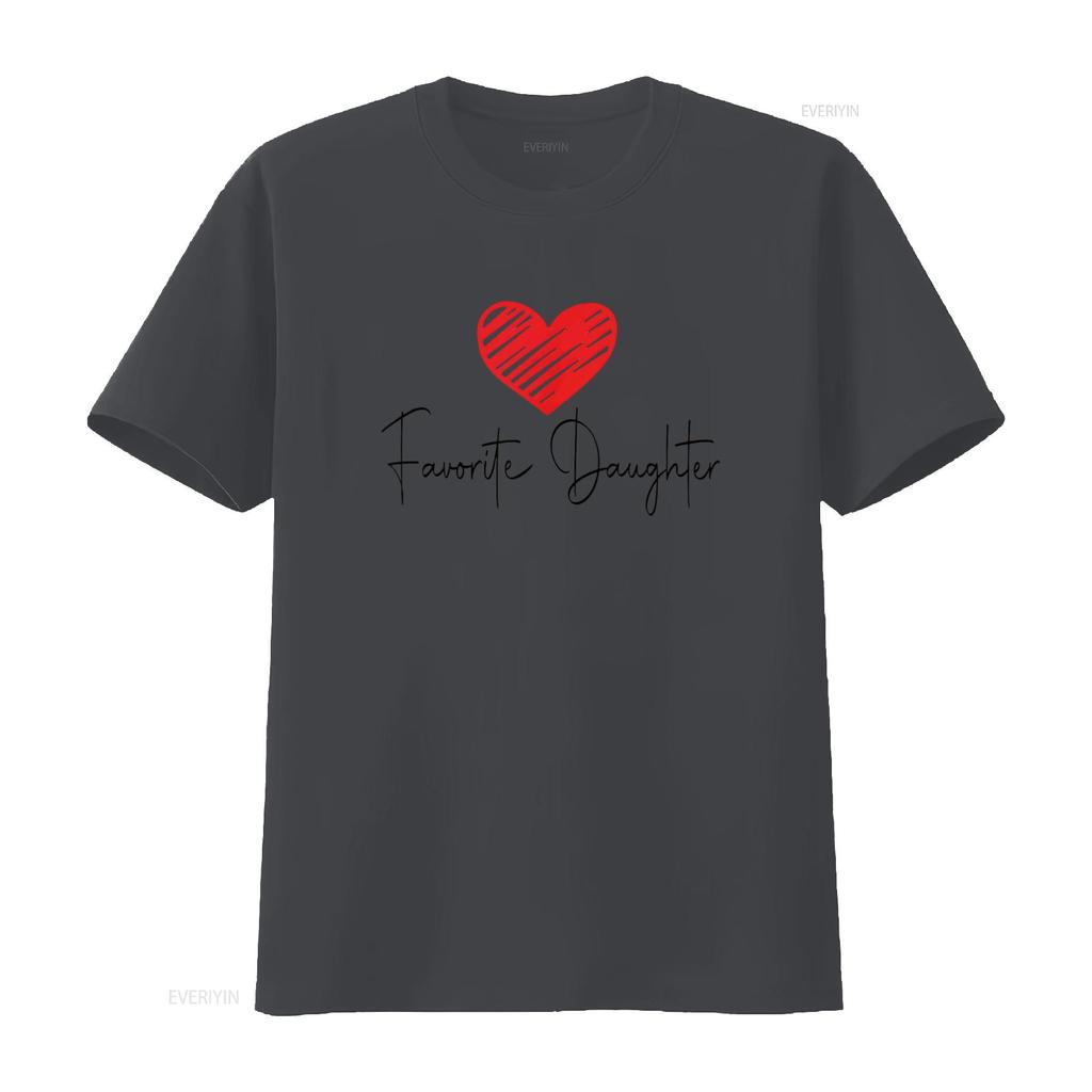 Favorite Daughter For Girls And Women T Shirt Black Vintage Washed Versatile Streetwear Slightly Breathable Unisex