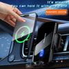 Wireless Car Phone Holder Stand 15W Fast Charge Touch Control Air Vent Phone Bracket Tempered Glass Panel for iPhone Android