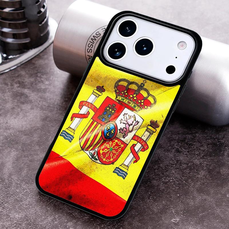 Spain Spanish Flag Phone Case For iPhone 17,16e,15,14,13,12,11,Mini,Pro,MAX soft Silicone Cover