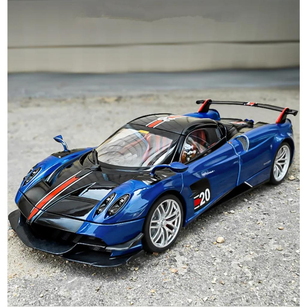 1/18 Pagani Huayra BC Alloy Sports Model Diecast Metal Racing Car Vehicles Model Simulation Sound Light Collection Kids Toy Gift