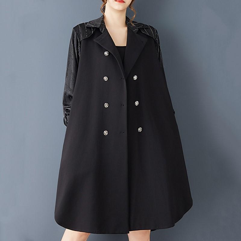 

Блейзеры оверсайз с длинным рукавом для женщин, повседневные, свободные, винтажные, осенне-весенние, куртка, пальто