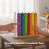 Children's Bead Counting Toy Wood Finish Wooden Abacus Brightly Colored for